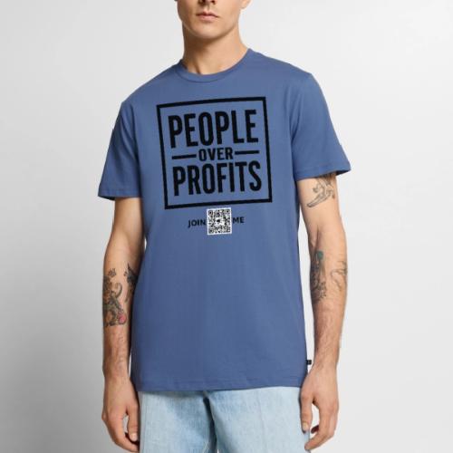 People Over Profits (black, front-facing) - Men's Premium T-Shirt