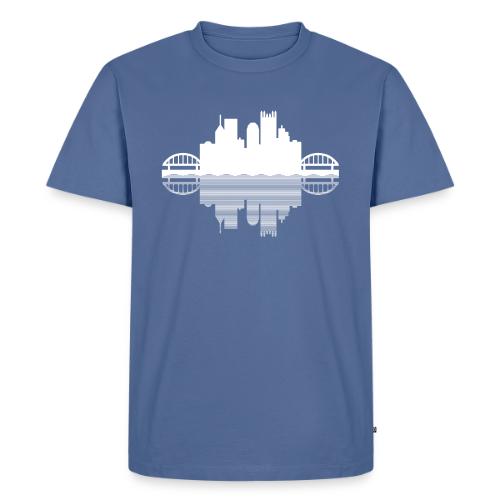 Pittsburgh Skyline Reflection - Men's Premium T-Shirt