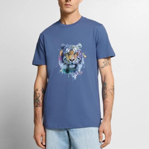 Splash-Art Tiger Face - Men's Premium T-Shirt