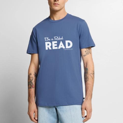 Be a Rebel Read (white text) - Men's Premium T-Shirt