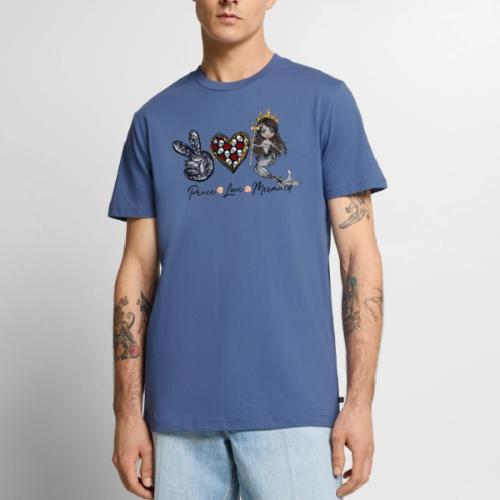 Peace, Love, & Mermaid - Men's Premium T-Shirt