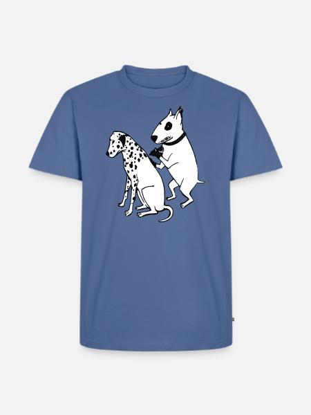 DALMATIAN DOG, TATTOO - Men's Premium T-Shirt - stone blue 