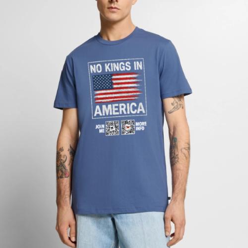 No Kings In America (white, front-facing) - Men's Premium T-Shirt
