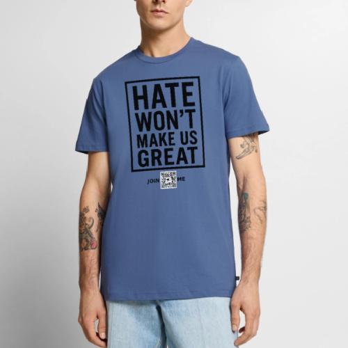 Hate (black, front-facing) - Men's Premium T-Shirt