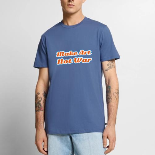 Make Art Not War — Peaceful Creativity Script - Men's Premium T-Shirt
