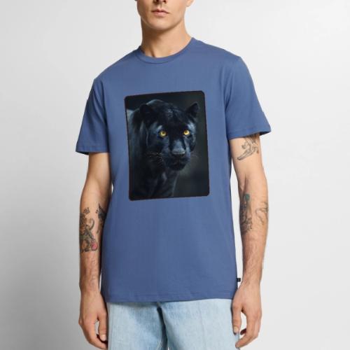 Black Panther Glowing Eyes Design - Men's Premium T-Shirt