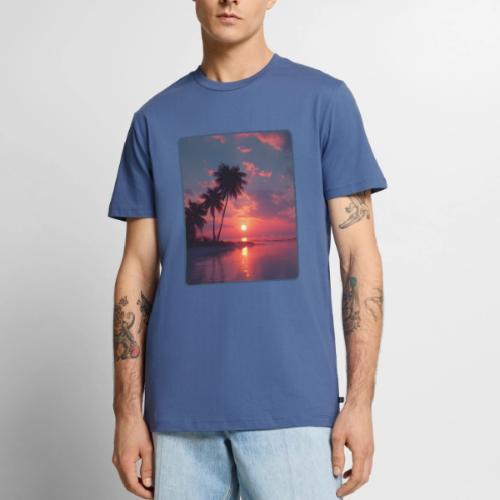 Tropical Sunset Ocean Reflection Design - Men's Premium T-Shirt