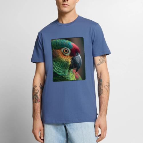 Colorful Parrot Close-Up Design - Men's Premium T-Shirt