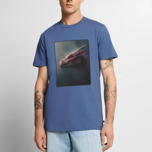 Red Dragon Fog Portrait Design - Men's Premium T-Shirt