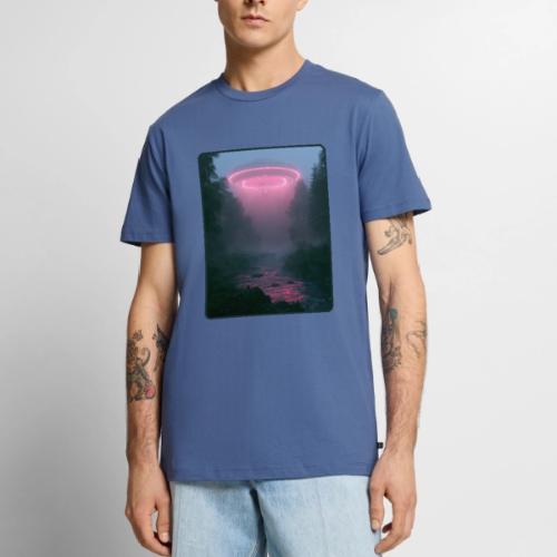 Neon UFO Forest River Design - Men's Premium T-Shirt
