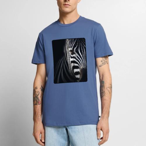 Zebra High Contrast Portrait Design - Men's Premium T-Shirt