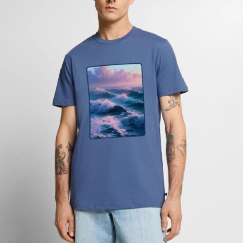 Dreamy Pastel Ocean Sunset Art - Men's Premium T-Shirt