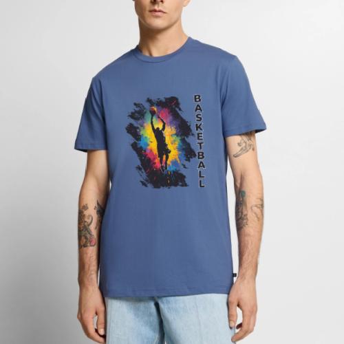 High Energy Basketball Paint Splatter Art - Men's Premium T-Shirt