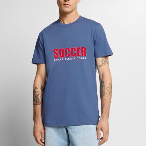Soccer Grass Cleats Goals Typography Design - Men's Premium T-Shirt