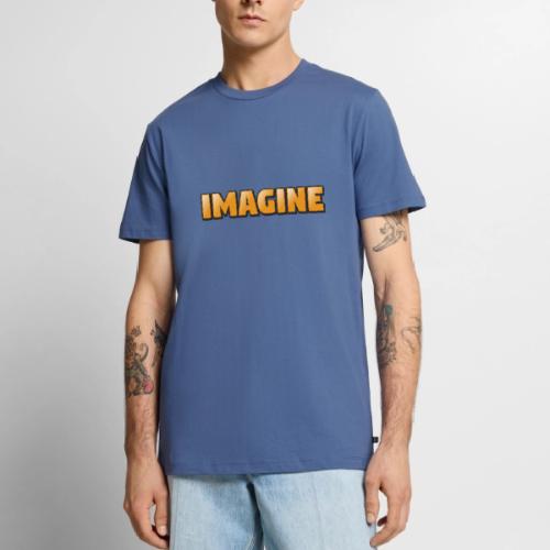 Imagine Word Art – Creative Gradient Design - Men's Premium T-Shirt