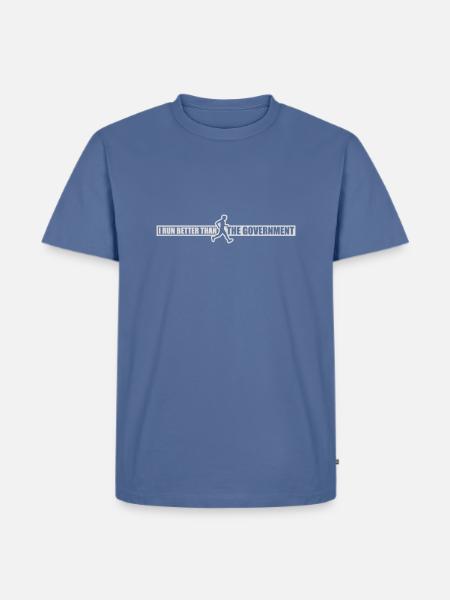 run better than government - Men's Premium T-Shirt - stone blue