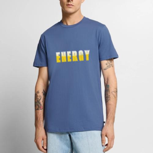 ENERGY Electric Yellow Power Word Design - Men's Premium T-Shirt