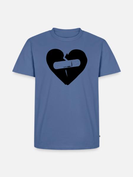 broken hearted - Men's Premium T-Shirt - stone blue 
