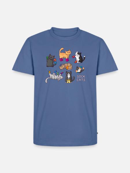 Sock Cats - Men's Premium T-Shirt - stone blue 