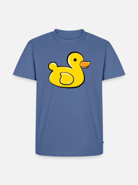 Rubber Ducky Bath Toy - Men's Premium T-Shirt - stone blue