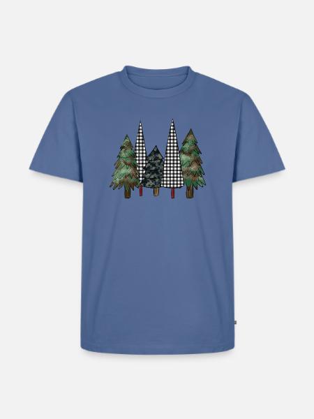 Camo Christmas Tree - Men's Premium T-Shirt - stone blue 