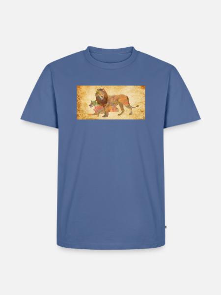 lion - Men's Premium T-Shirt - stone blue 
