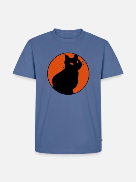 Black Cat 1 1 - Men's Premium T-Shirt - stone blue 