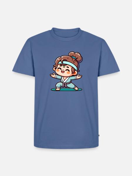 Happy Little Yogi - Men's Premium T-Shirt - stone blue 