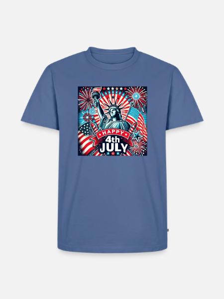 July 4th - Men's Premium T-Shirt - stone blue