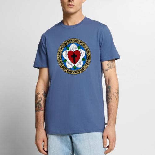 Luther Rose Five Solas Shirt–Christian Reformation - Men's Premium T-Shirt