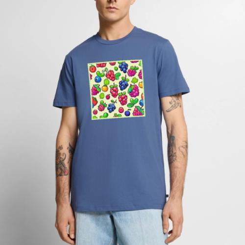 Berry Fruit Pattern Design - Men's Premium T-Shirt