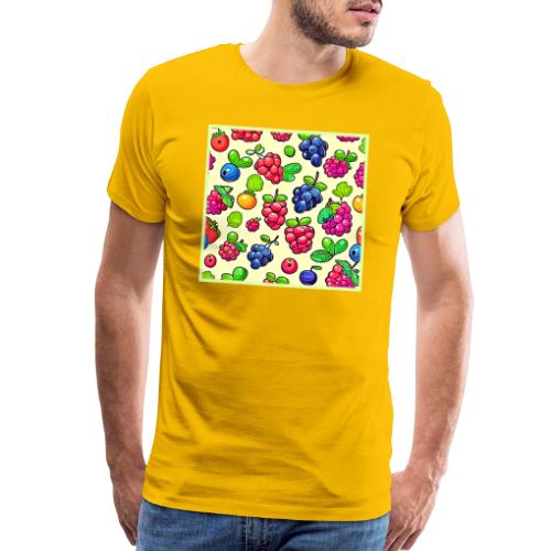 Berry Fruit Pattern Design - Men's Premium T-Shirt