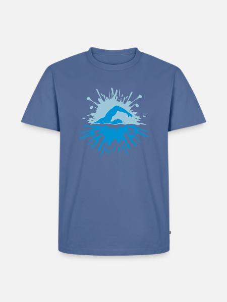 Blob Sport Swimmer - Men's Premium T-Shirt - stone blue