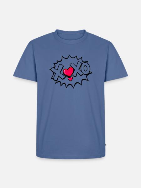 XOXO - Men's Premium T-Shirt - stone blue