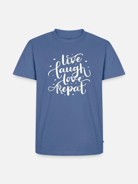 Live laugh love repeat - Men's Premium T-Shirt - stone blue