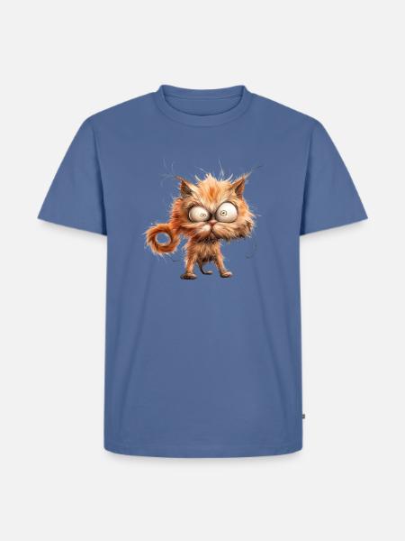 Funny Cat - Men's Premium T-Shirt - stone blue