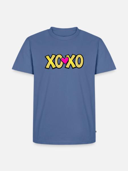 XOXO - Men's Premium T-Shirt - stone blue