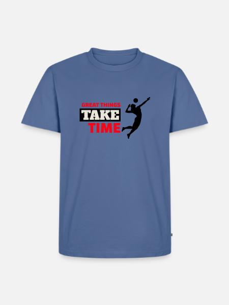 volleyball player 1 1 - Men's Premium T-Shirt - stone blue