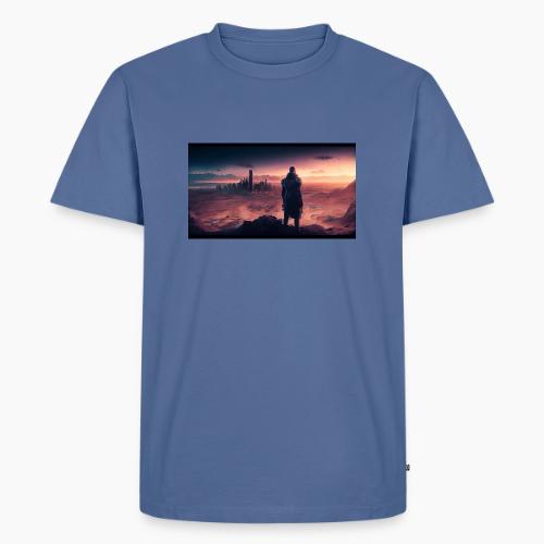decimated desert cityscape art - Men's Premium T-Shirt