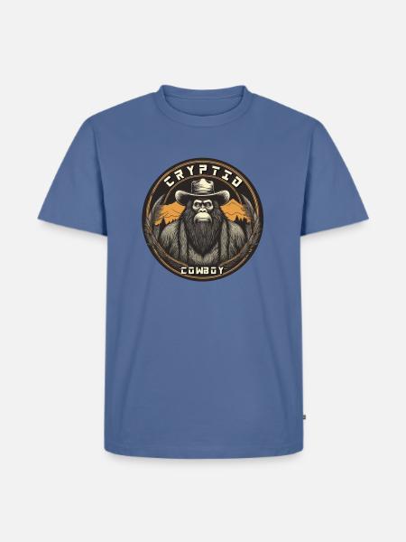 Cryptid Cowboy - Men's Premium T-Shirt - stone blue