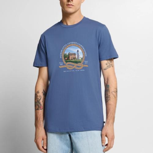 Charlotte-Genesee Lighthouse White Lettering - Men's Premium T-Shirt
