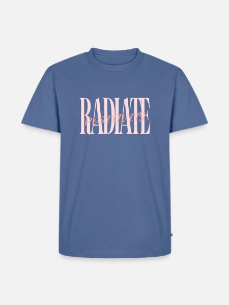 Radiate Positivity positive affirmation - Men's Premium T-Shirt - stone blue