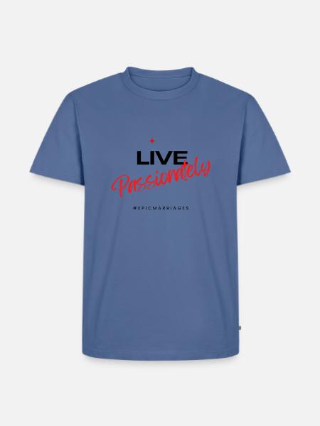 Live Passionately - Men's Premium T-Shirt - stone blue