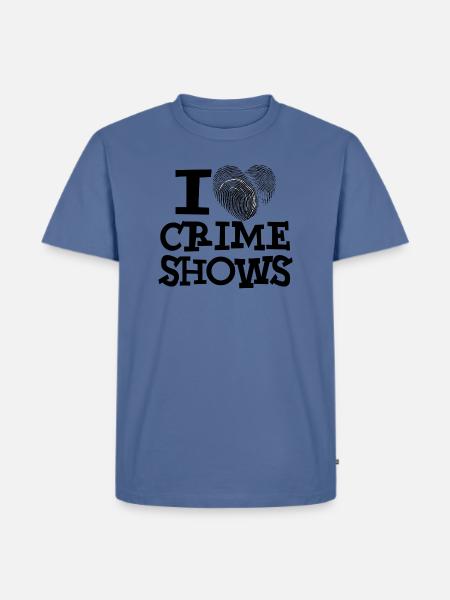 I Heart Crime Shows - Men's Premium T-Shirt - stone blue