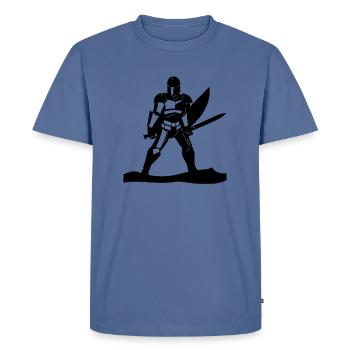 KNIGHT WARRIOR - Men's Premium T-Shirt - stone blue  - Front - Nico (187cm)