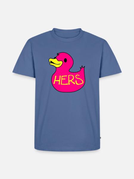 rubber duckie hers - Men's Premium T-Shirt - stone blue 