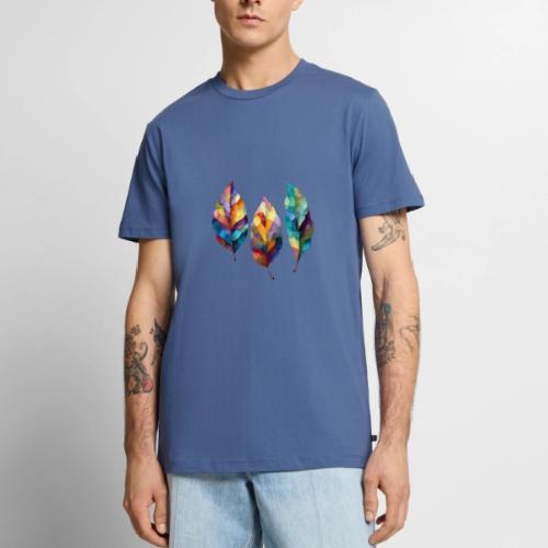 Art: Colorful Leaf Harmony - Men's Premium T-Shirt