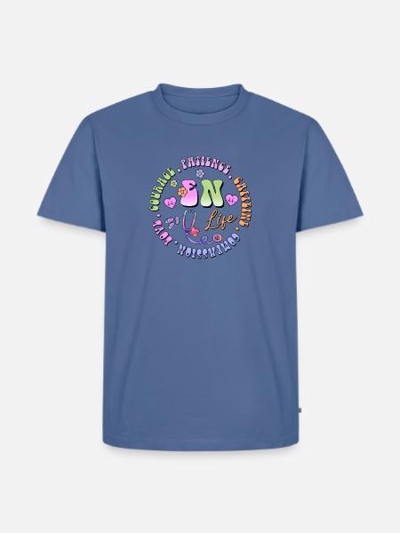 Emergency Nurse circle - Men's Premium T-Shirt - stone blue