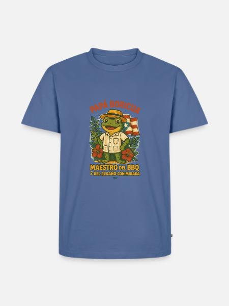 Papa Boricua - Men's Premium T-Shirt - stone blue