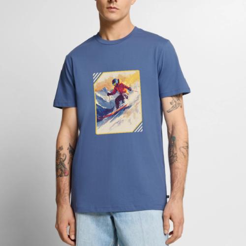 Skiing Through Snow Dreams - Men's Premium T-Shirt